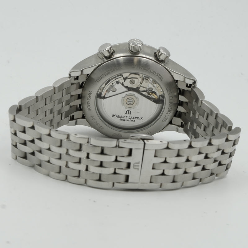SOLD - 11/20/24 - Maurice Lacroix Classic Chronograph LC6058 White Dial B&P