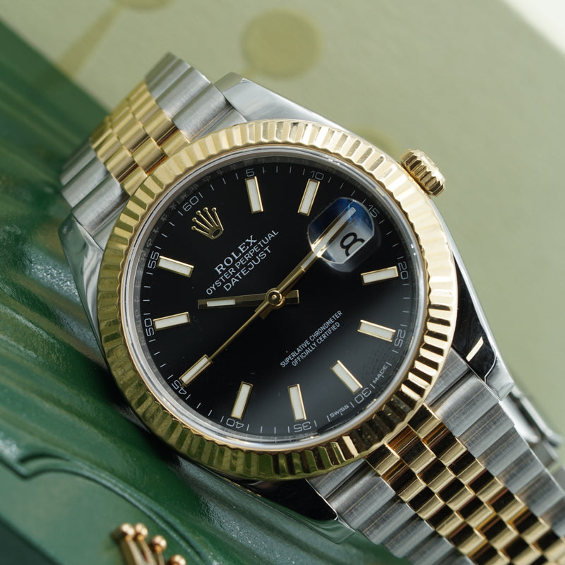 SOLD - 11/28/23 - Rolex 126333 Datejust 41mm Two-Tone Gold & Steel W/Box Black Dial