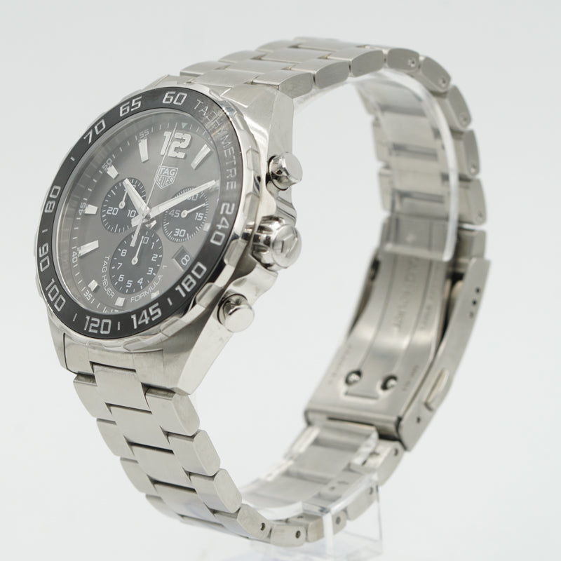 SOLD - 11/15/23 - Tag Heuer Formula 1 Chronograph Quartz Grey Dial B&P '23