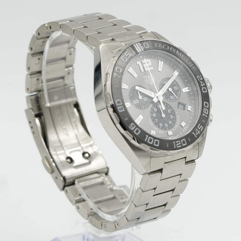 SOLD - 11/15/23 - Tag Heuer Formula 1 Chronograph Quartz Grey Dial B&P '23