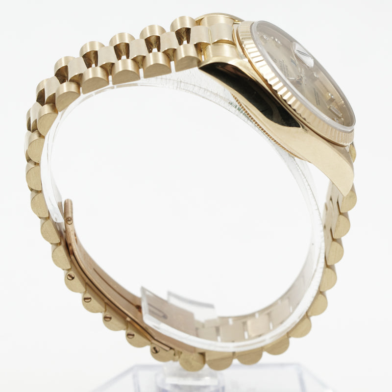 SOLD - 12/8/24 - Rolex Day-Date President 18038 18K Yellow Gold 1987 Box and Book