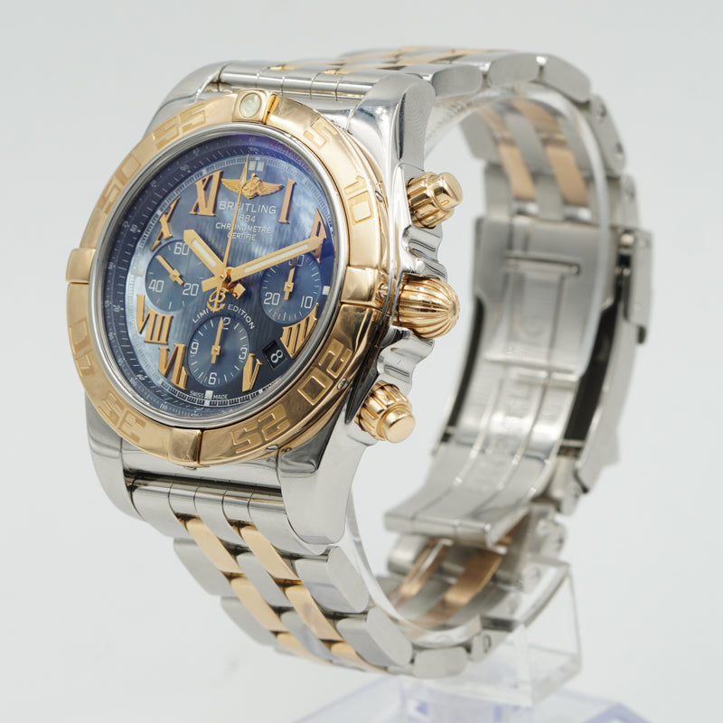 SOLD - 11/20/23 - Breitling Chronomat Ltd. Ed. of 250 CB01101 Mother of Pearl Gold & Steel 44mm