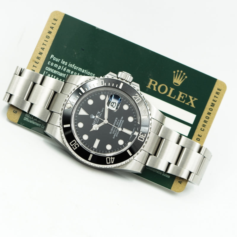 SOLD - 11/20/2024 - Rolex Submariner Date Ceramic 116610LN 40mm Black w. Card 2012