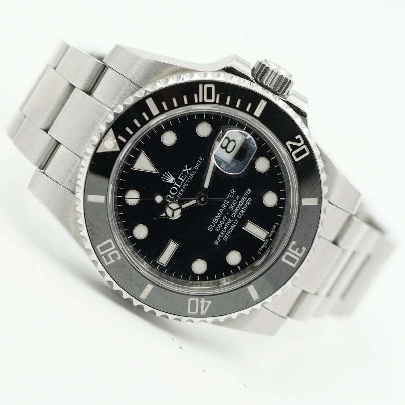 SOLD - 11/20/2024 - Rolex Submariner Date Ceramic 116610LN 40mm Black w. Card 2012