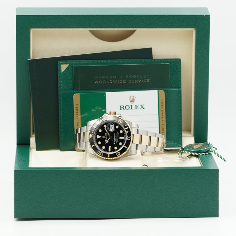 SOLD - 11/22/24 - Rolex Submariner 116613LB Two Tone Black Dial 40mm B&P 2019