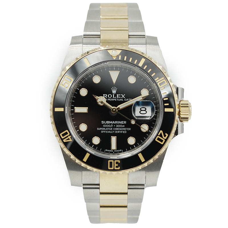 SOLD - 11/22/24 - Rolex Submariner 116613LB Two Tone Black Dial 40mm B&P 2019