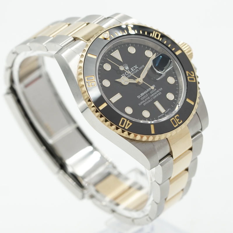 SOLD - 11/22/24 - Rolex Submariner 116613LB Two Tone Black Dial 40mm B&P 2019
