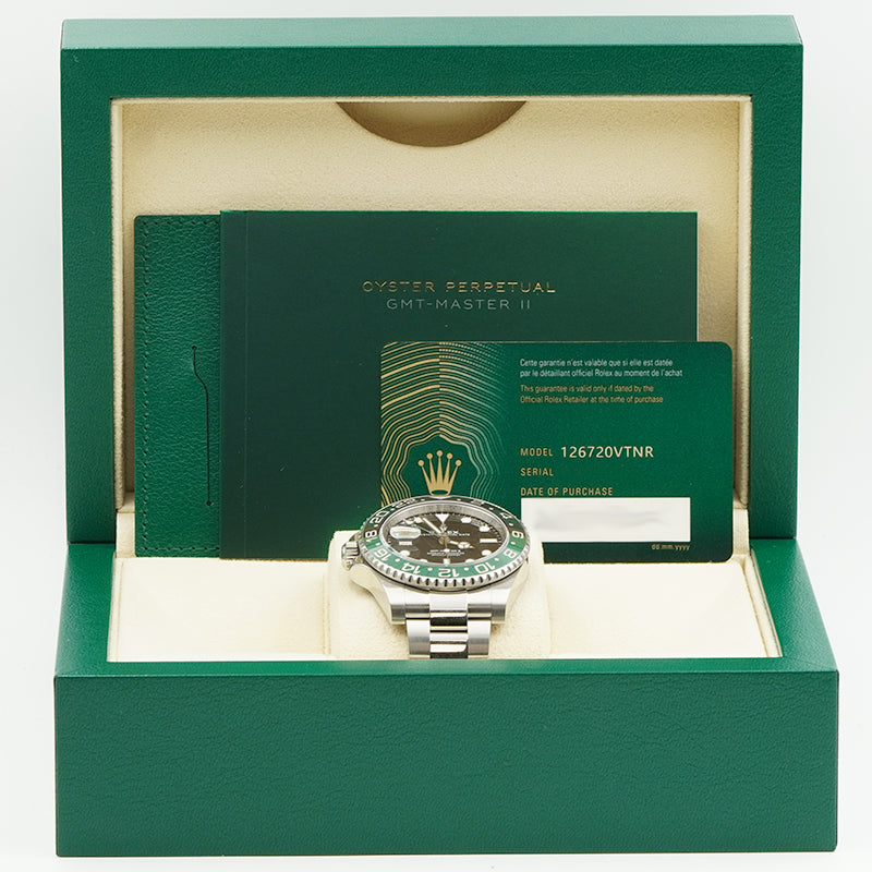SOLD - 3/9/24 - Rolex Sprite GMT-Master II 126720VTNR '22 B&P Left-Handed