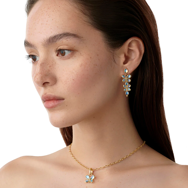 Temple St. Clair 18k Luna Flutter Drop Earrings - E31425-BMBFLYDP