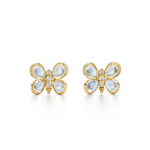 Temple St. Clair 18k Piccola Luna Butterfly Post Earrings - E31427-BMBFLY