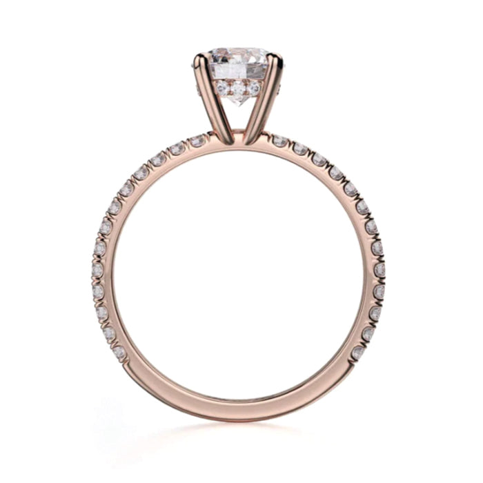 Michael M 18k Gold Classic Diamond Engagement Ring R706-1