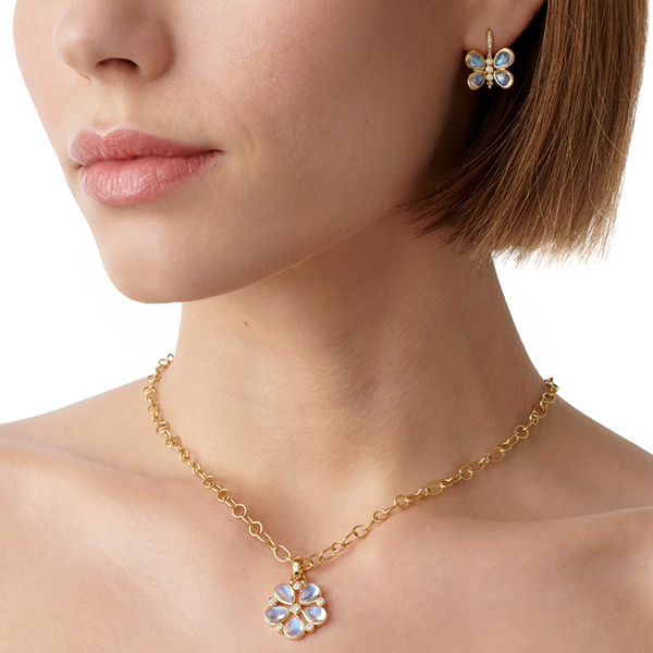 Temple St. Clair 18k Luna Flower Pendant - P31423-BMFLWR
