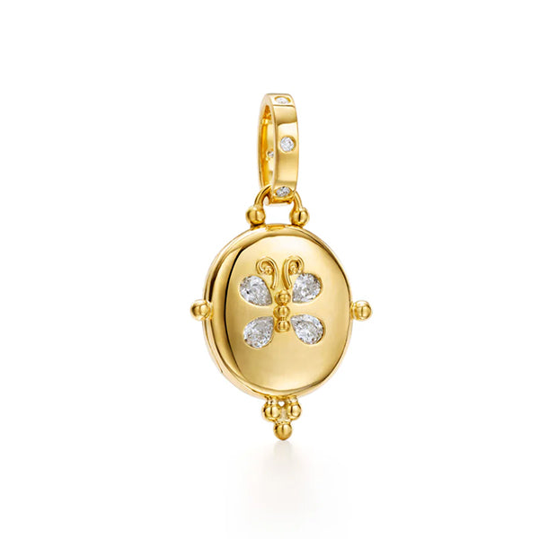 Temple St. Clair 18k Yellow Gold Diamond Butterfly Locket - P31827-BFLYLOC