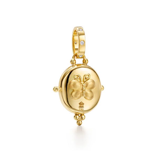 Temple St. Clair 18k Yellow Gold Diamond Butterfly Locket - P31827-BFLYLOC