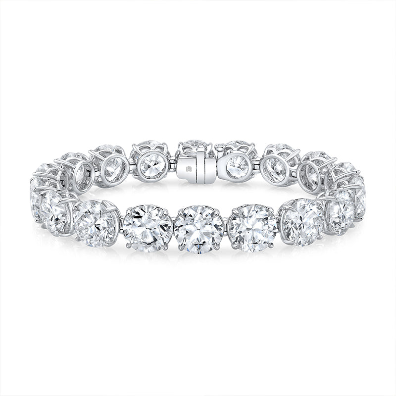 Rahaminov 18K White Gold 31.56ctw Diamond Tennis Bracelet - BR-2638