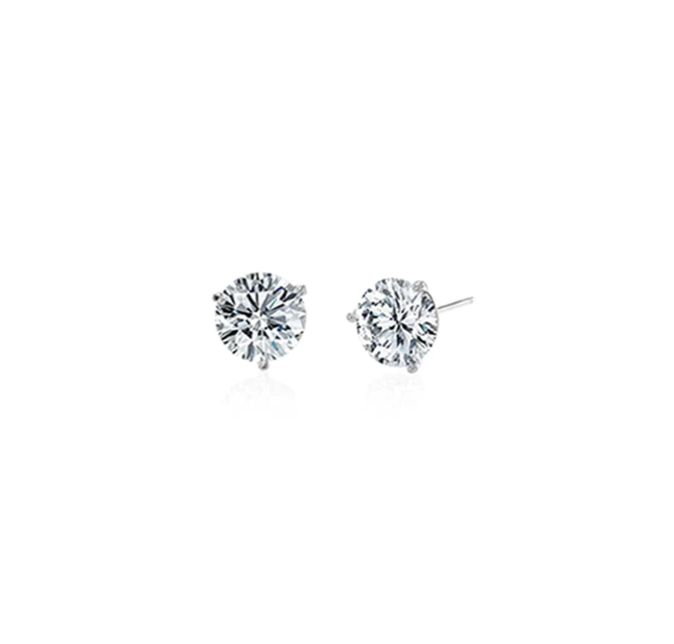 14K White Gold 1.03ctw Diamond Stud Earrings - 102387
