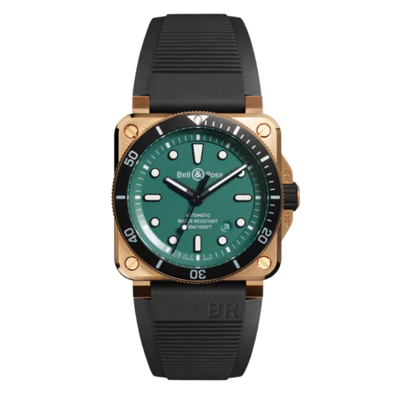 Bell & Ross BR 03-92 Diver Black & Green Bronze - BR0392-D-LT-BR/SRB