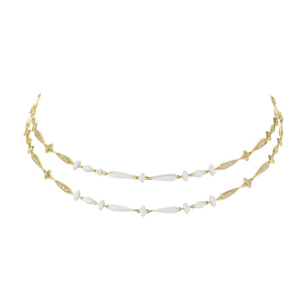 Etho Maria 18K Yellow Gold Brown Diamond Necklace - HN1840