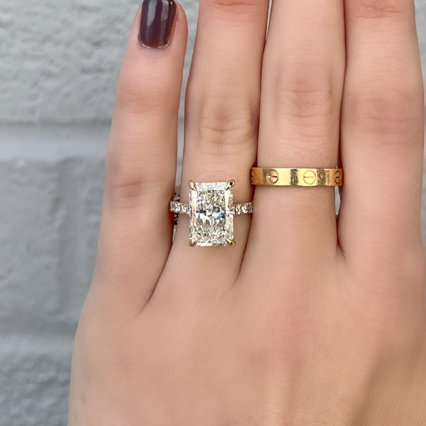 Moyer Collection 14K Yellow Gold 5.01ct Radiant Cut Complete Engagement Ring - 030459