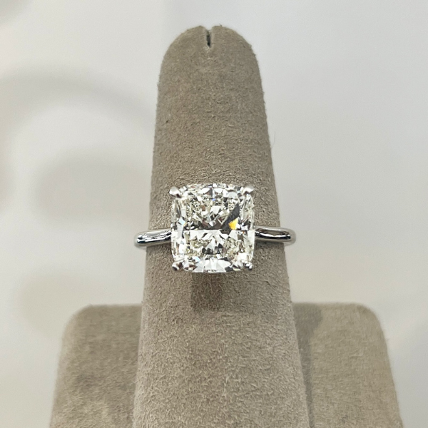 Moyer Collection Platinum 5.05ct Cushion Cut Complete Engagement Ring - 030427