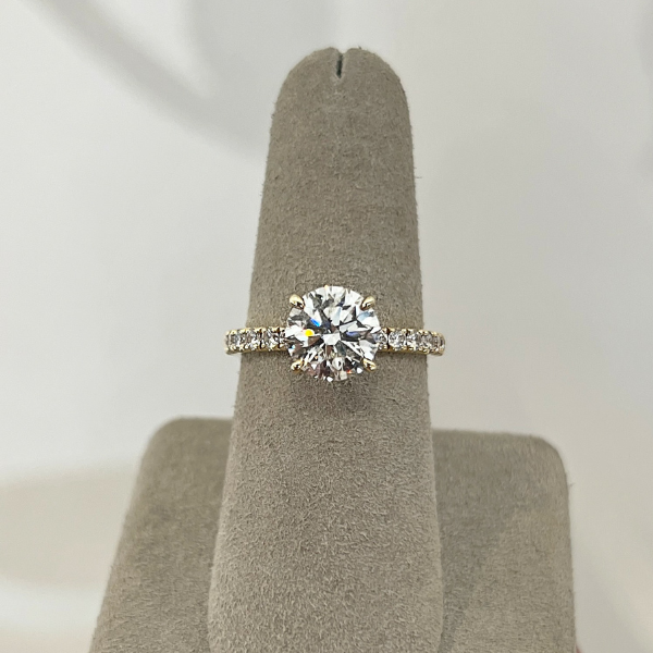 Moyer Collection 18K Yellow Gold 2.01ct Round Brilliant Cut Diamond Complete Engagement Ring - 020564