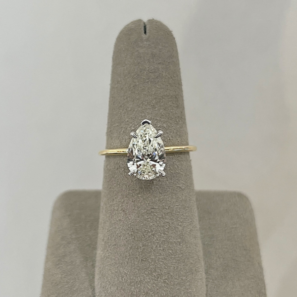 Moyer Collection 14K Yellow Gold 2.00ct Pear Shape Complete Engagement Ring - 020608