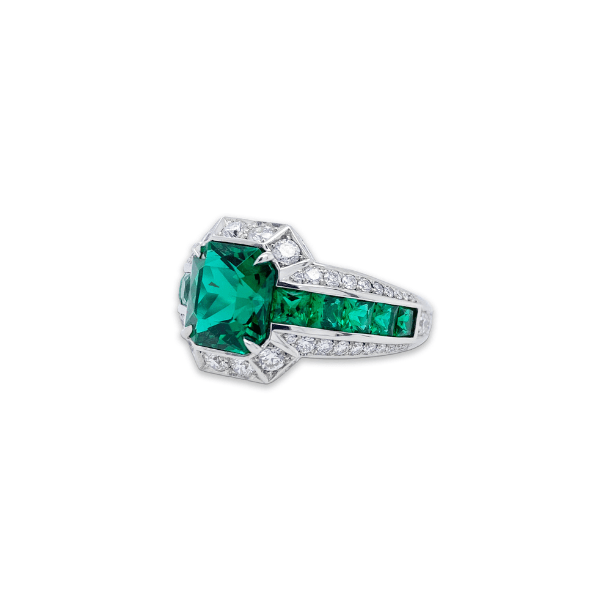 Bayco Platinum 2.19ct Zambian Emerald Ring - AMG3434R