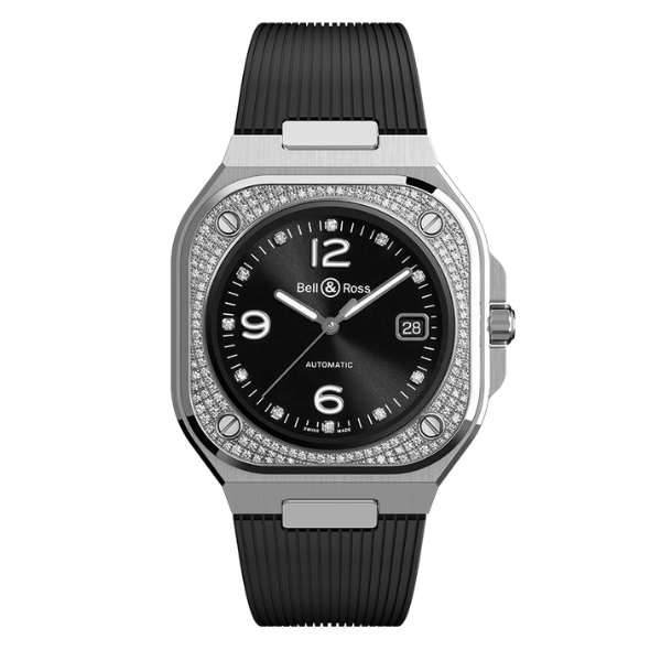 Bell & Ross BR 05 Diamond on Rubber BR05A-BL-STFLD/SRB