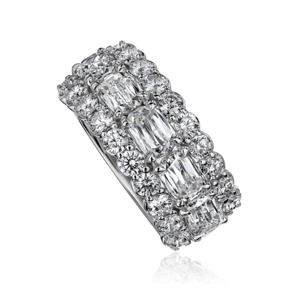 Christopher Designs 14K White Gold 1.63ctw L'Amour Crisscut Diamond Anniversary Band-L258H-5-300