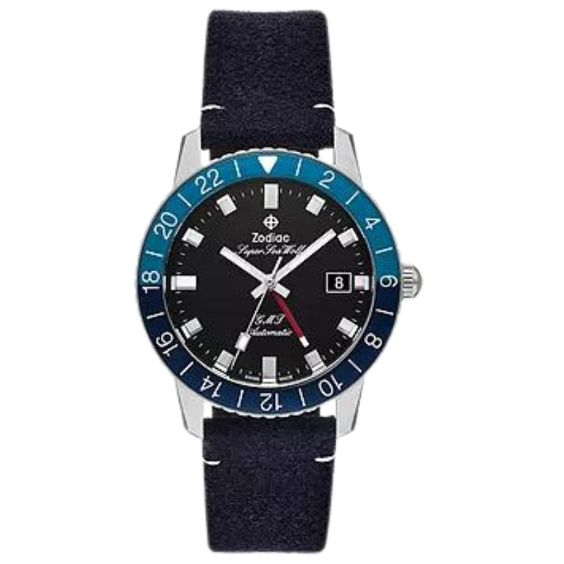 Zodiac Super Sea Wolf Automatic GMT Stainless Steel Watch - ZO9413
