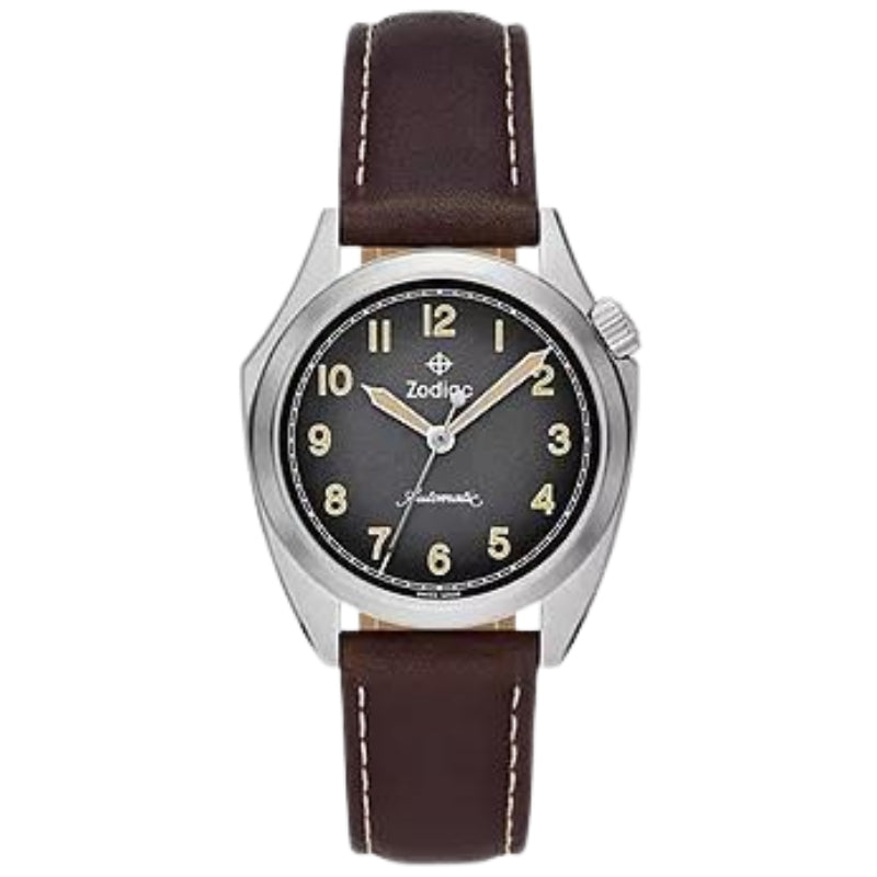 Zodiac Olympos Automatic Leather Strap Watch - ZO9712