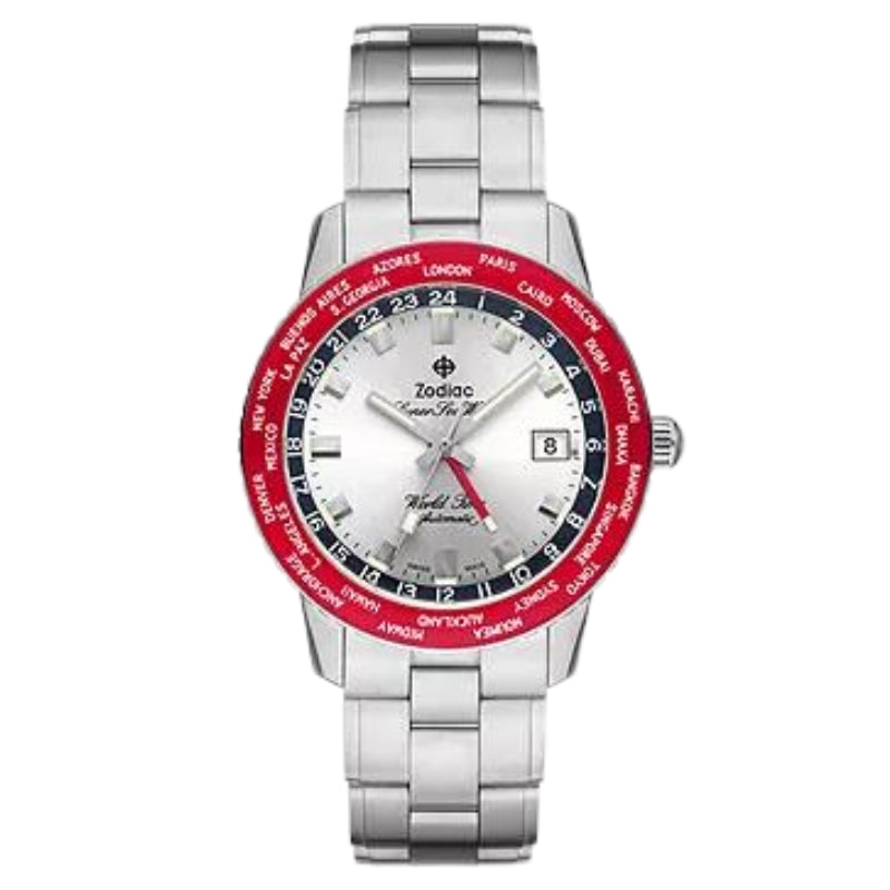 Zodiac Super Sea Wolf GMT World Time Automatic Stainless Steel - ZO9410