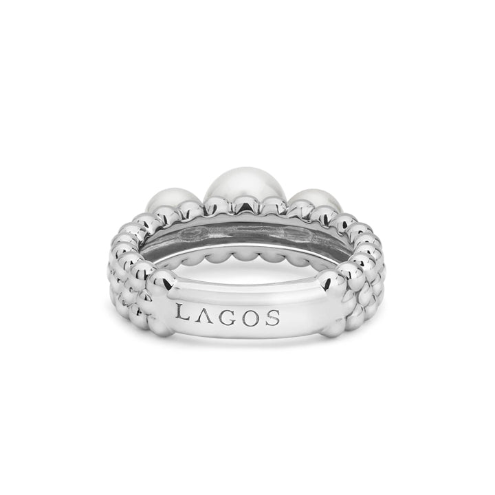 Lagos Luna Caviar Pearl Ring - 02-80692-M7