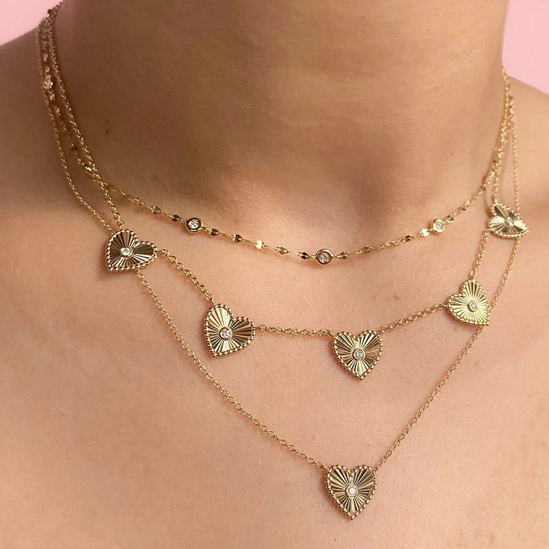 14K Gold 0.20ctw Diamonds By The Yard Sparkle Chain Necklace - SC55025783