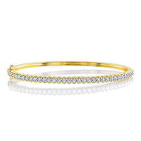 14K White Gold 0.65ctw Diamond Bangle Bracelet- SC55022763ZS