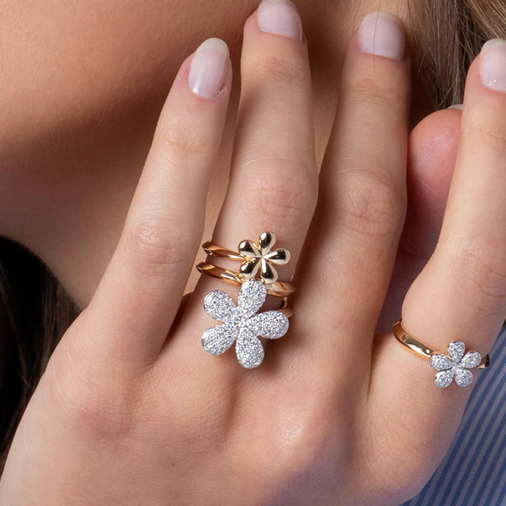 Phillips House 14K Yellow Gold Forget-Me-Not Large Double Flower Ring - R2602DY