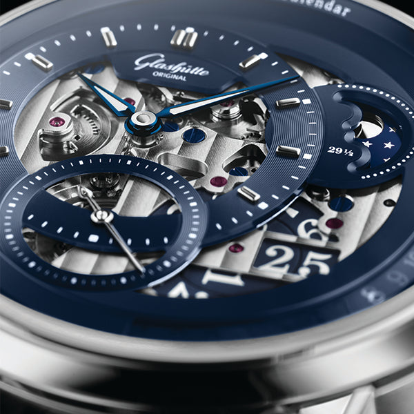 Glashutte Original PanoMaticCalendar in the Blue of Dawn Limited Edition - 1-92-11-01-03-61