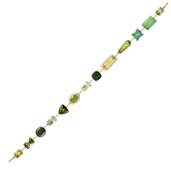 Eden Presley 14k Yellow Gold Green Rock Candy Bracelet  - 2220418B