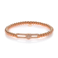 Hulchi Belluni 18K Rose Gold Diamond Single Station Bracelet