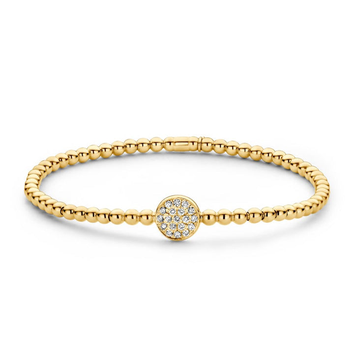 Hulchi Belluni Tresore Pavé Disc Stretch Bracelet - 21357-YW