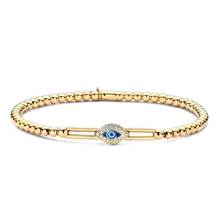 Hulchi Belluni 18K Yellow Gold Diamond & Sapphire Evil Eye Bracelet - 20373A-YSW