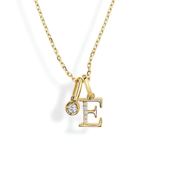 Moyer Collection 14KY Gold 0.08ctw Diamond Initial Necklace- PI318