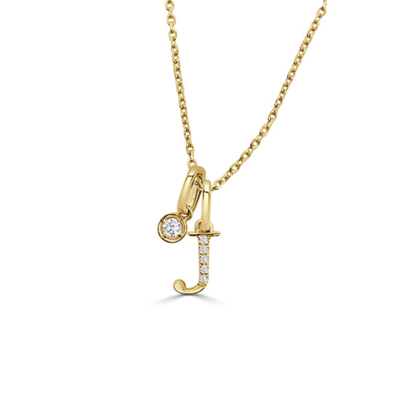 Moyer Collection 14KY Gold 0.08ctw Diamond Initial Necklace- PI318