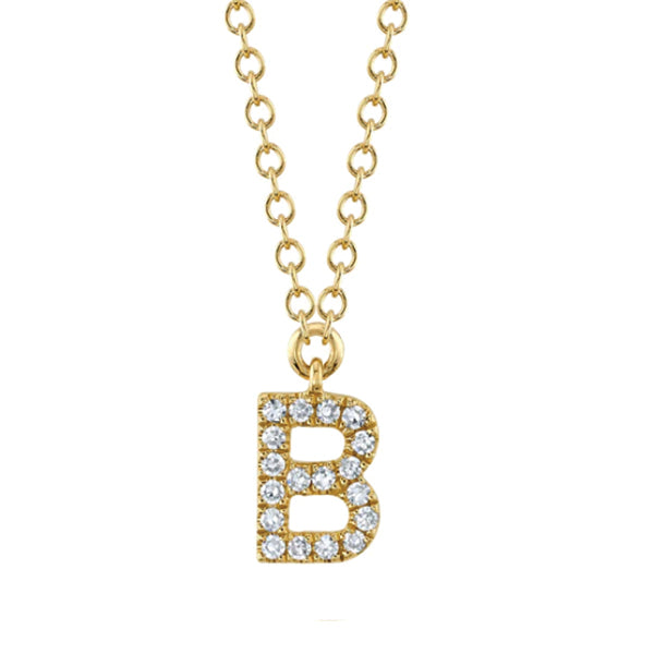 Moyer Collection 14K Gold 0.04ctw Diamond Initial Necklace- SC55007904