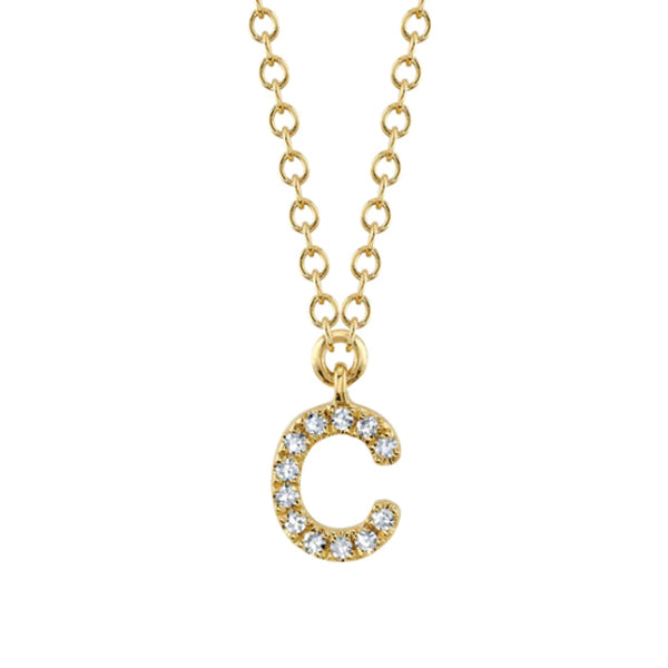 Moyer Collection 14K Gold 0.04ctw Diamond Initial Necklace- SC55007904
