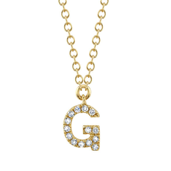 Moyer Collection 14K Gold 0.04ctw Diamond Initial Necklace- SC55007904
