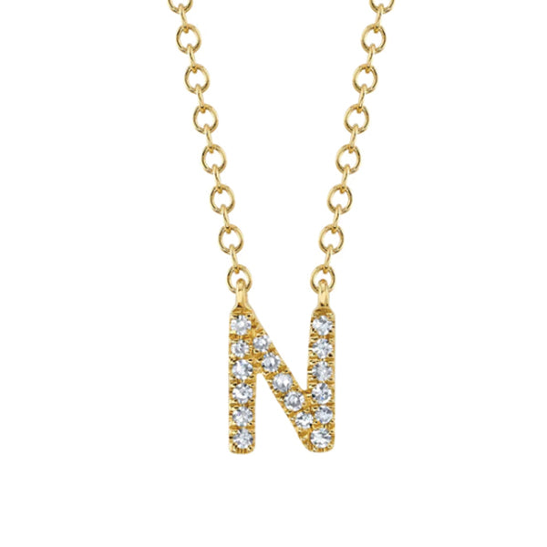 Moyer Collection 14K Gold 0.04ctw Diamond Initial Necklace- SC55007904