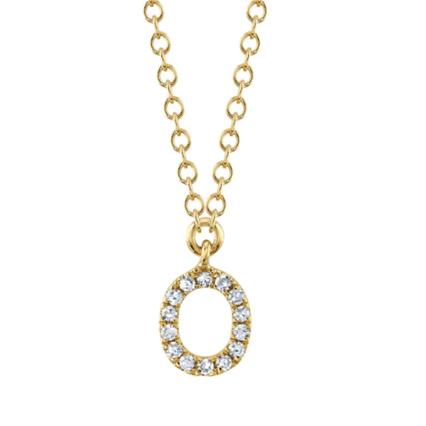 Moyer Collection 14K Gold 0.04ctw Diamond Initial Necklace- SC55007904