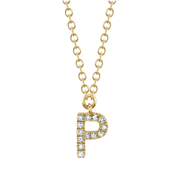 Moyer Collection 14K Gold 0.04ctw Diamond Initial Necklace- SC55007904