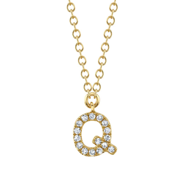 Moyer Collection 14K Gold 0.04ctw Diamond Initial Necklace- SC55007904